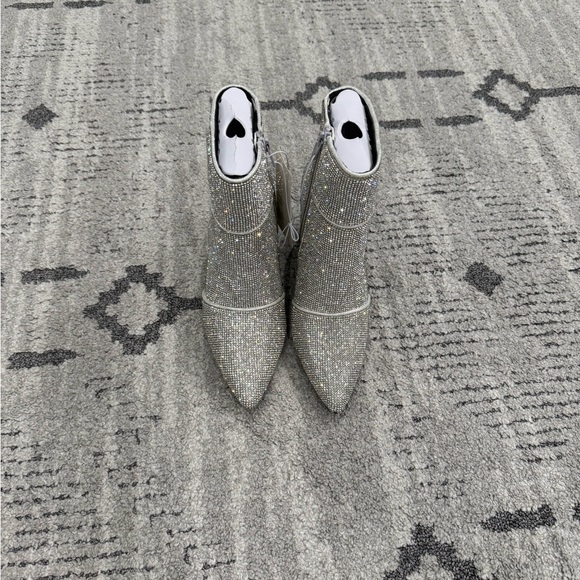 a new day Sparkling Silver Heeled Boots - Picture 2 of 5